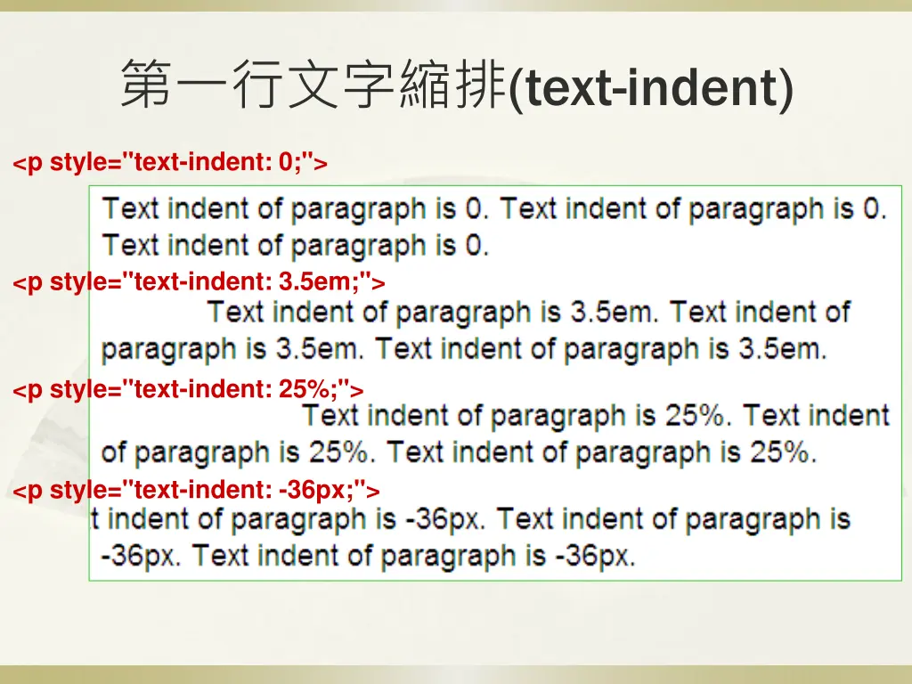 text indent