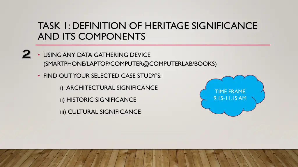 task 1 definition of heritage significance 1