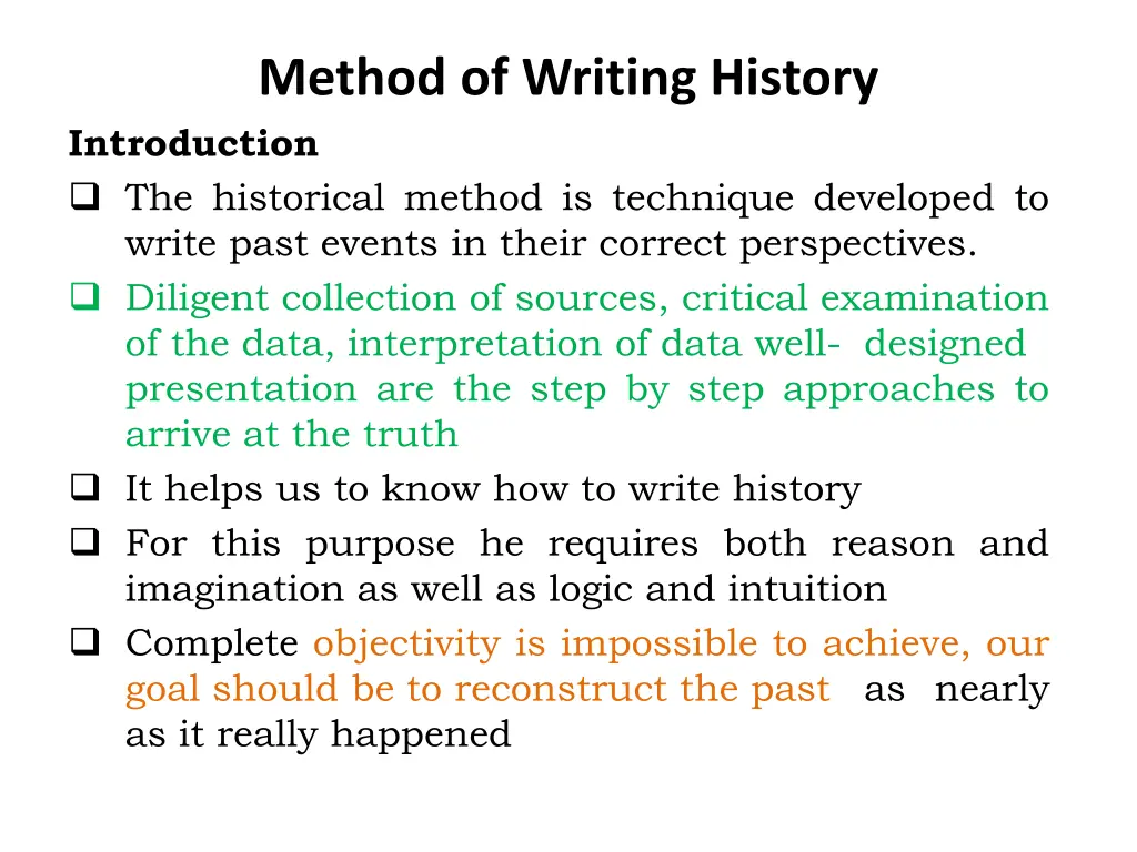 method of writing history introduction