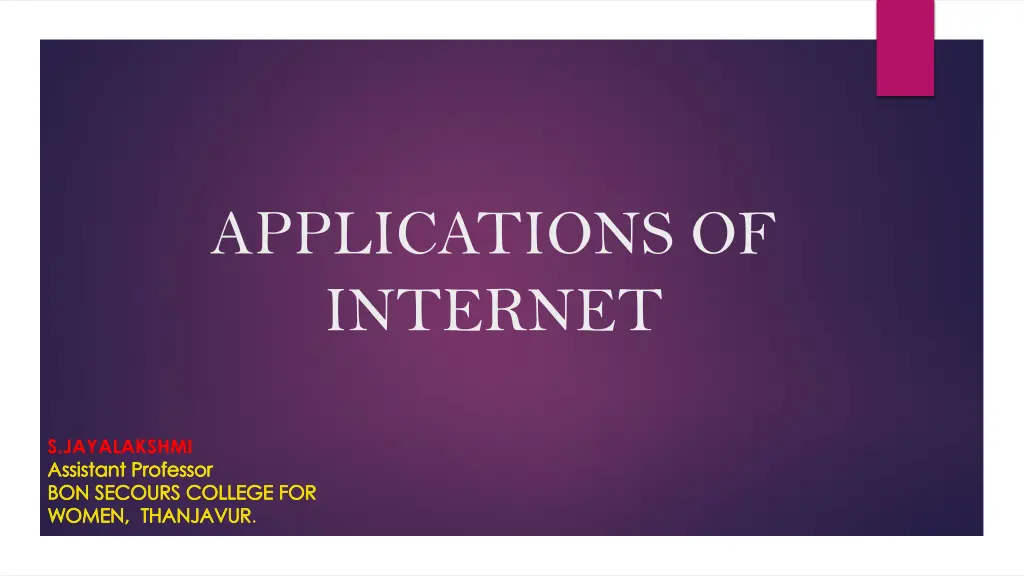 applications of internet