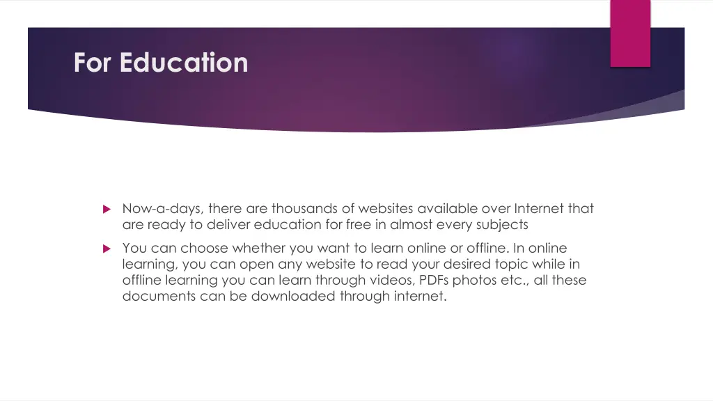 for education