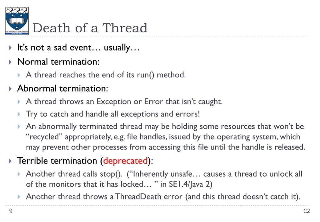 death of a thread