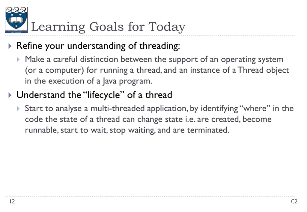 learning goals for today 1