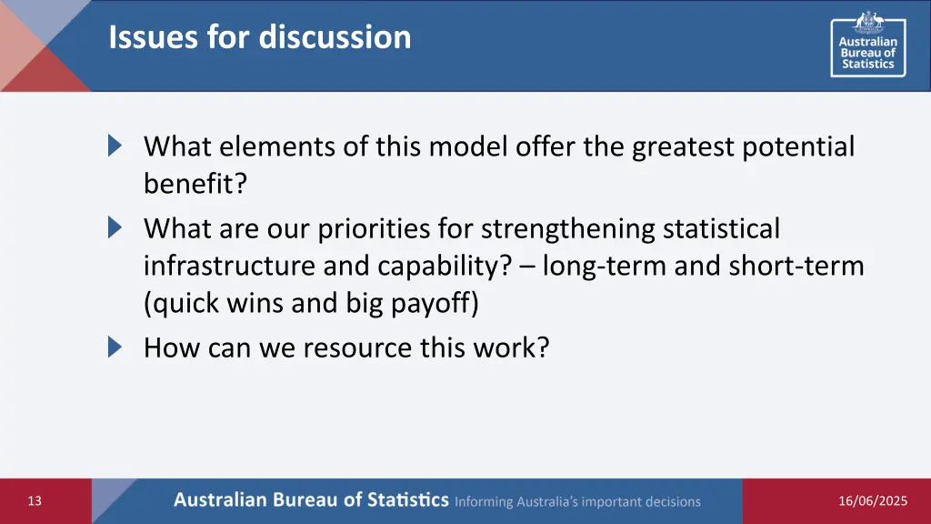issues for discussion