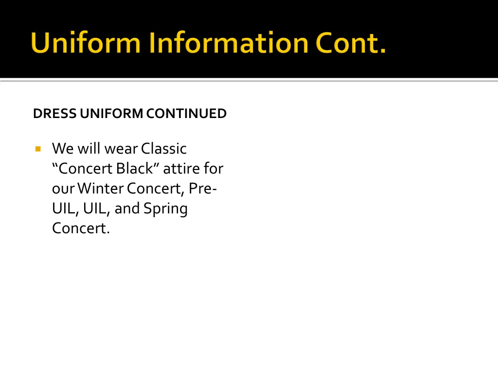 dress uniform continued
