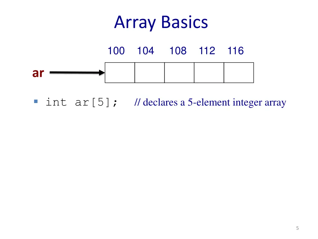 array basics