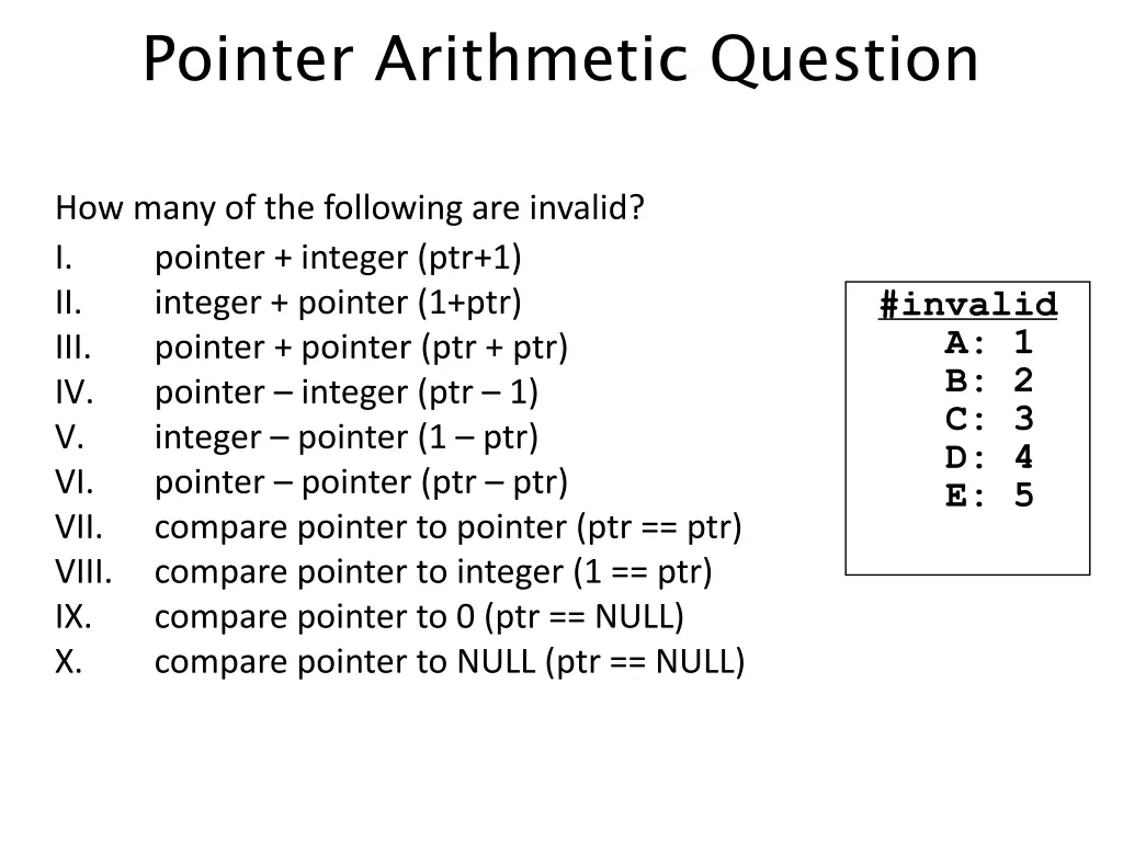 pointer arithmetic question