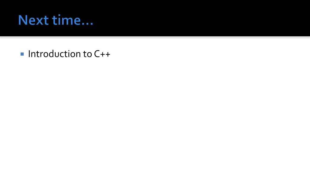 introduction to c