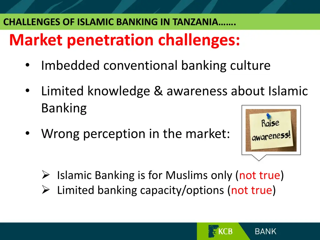 challenges of islamic banking in tanzania market