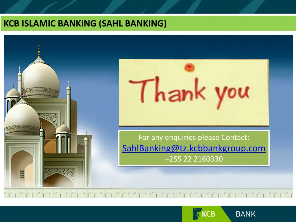 kcb islamic banking sahl banking