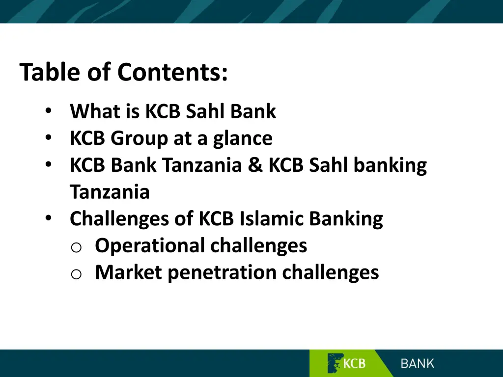 table of contents what is kcb sahl bank kcb group