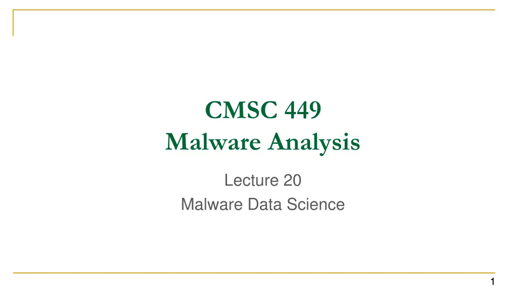 cmsc 449 malware analysis