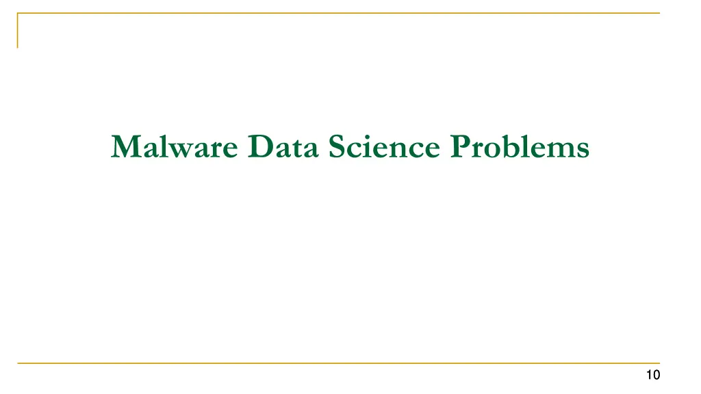 malware data science problems