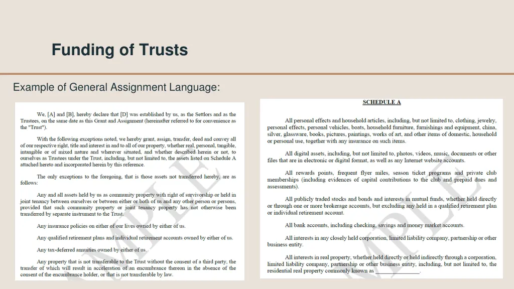 funding of trusts 1