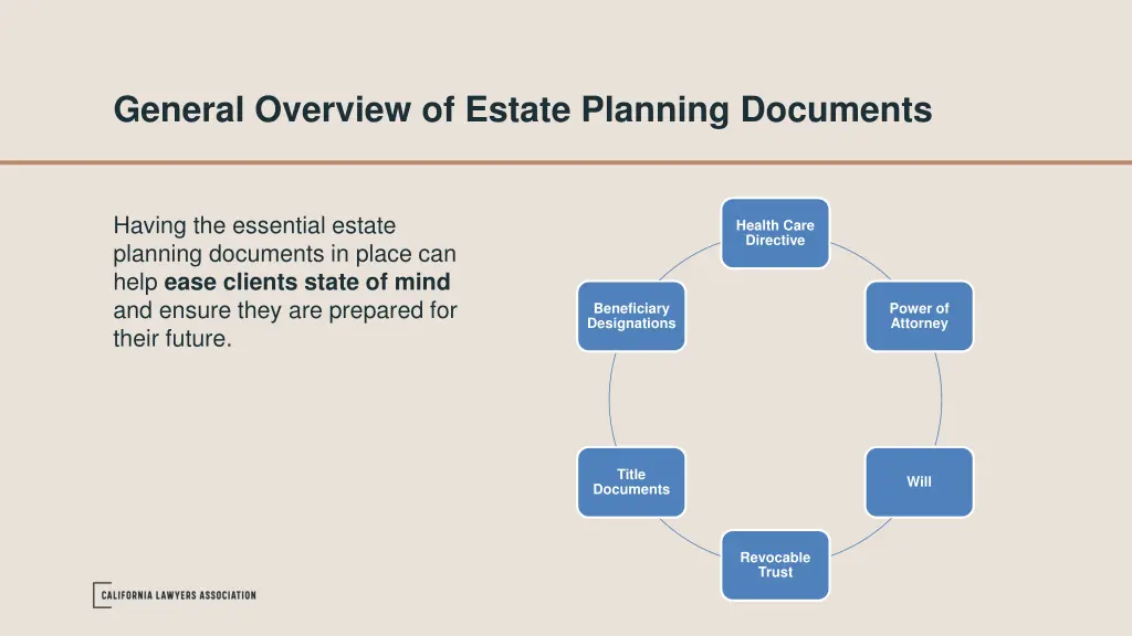 general overview of estate planning documents