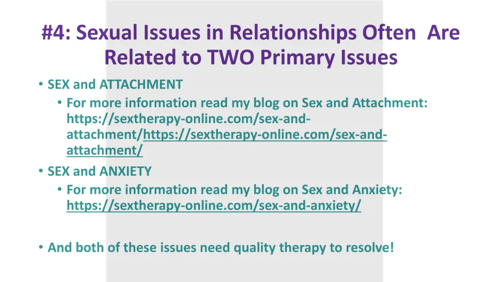 4 sexual issues in relationships often
