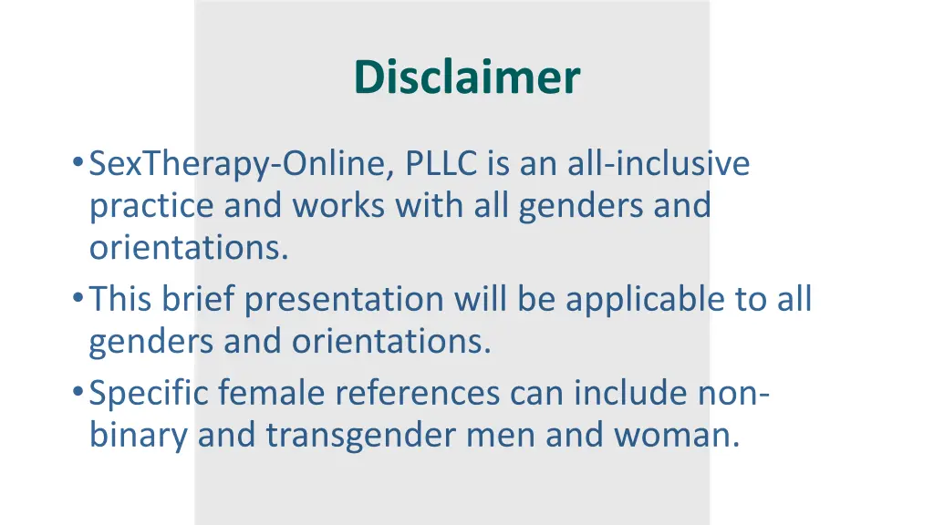 disclaimer