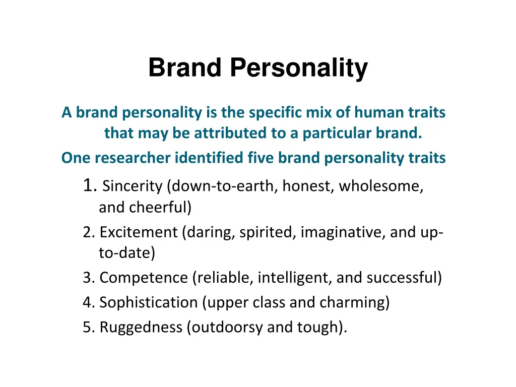 brand personality