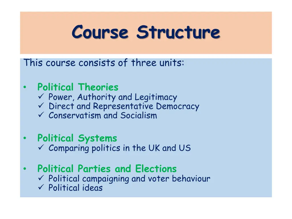 course structure