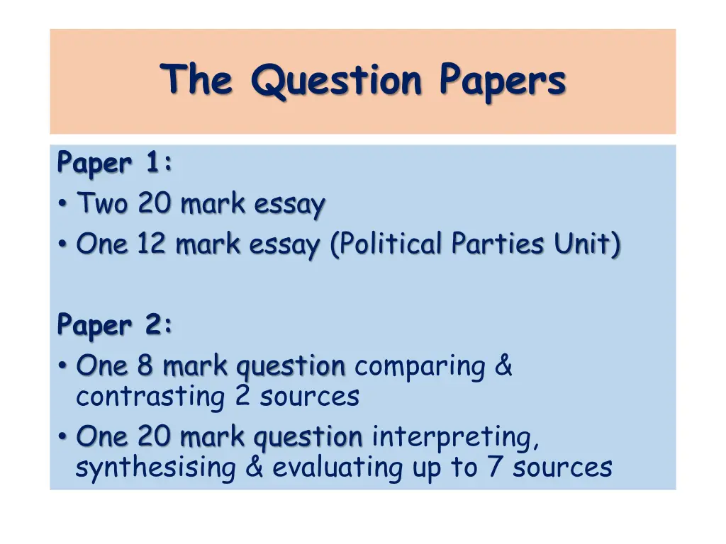 the question papers