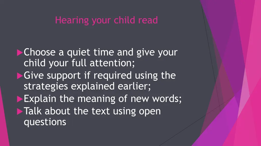 hearing your child read