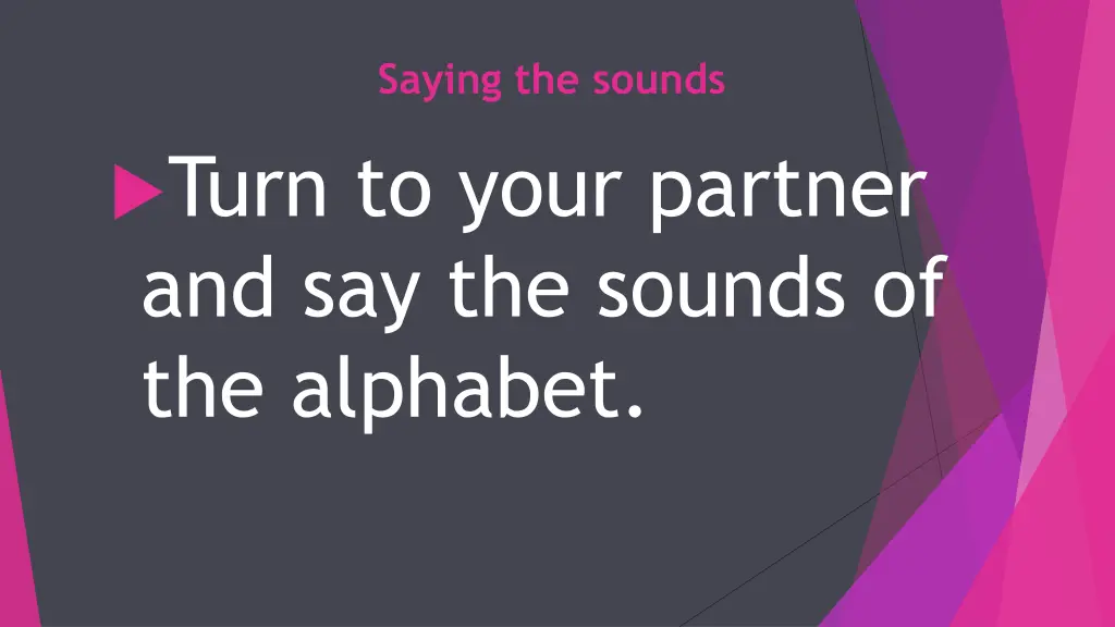 saying the sounds