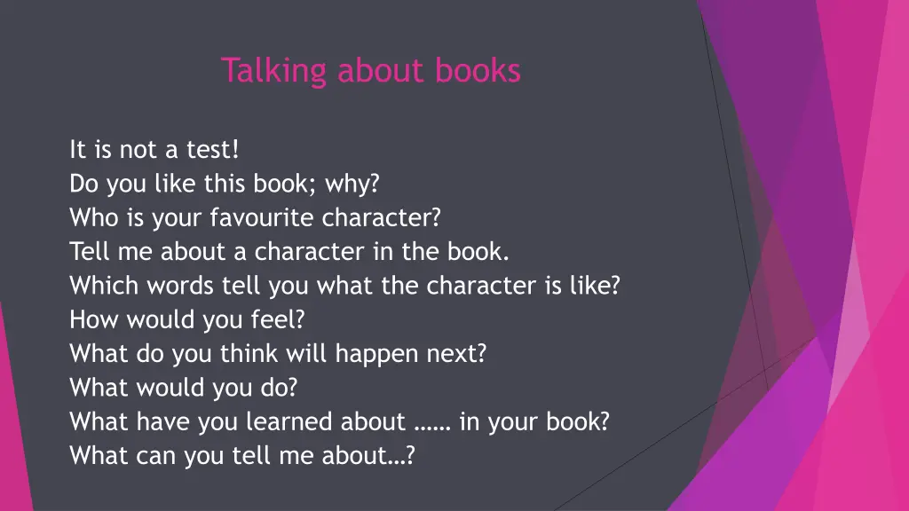 talking about books