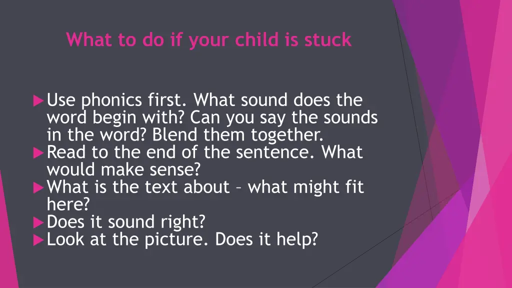 what to do if your child is stuck