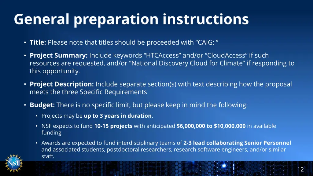 general preparation instructions