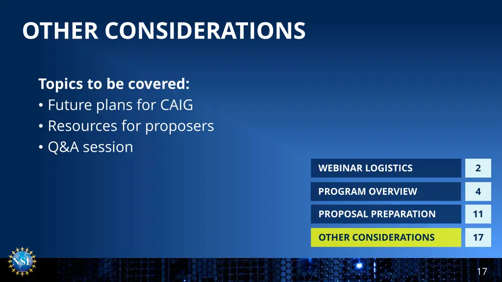 other considerations