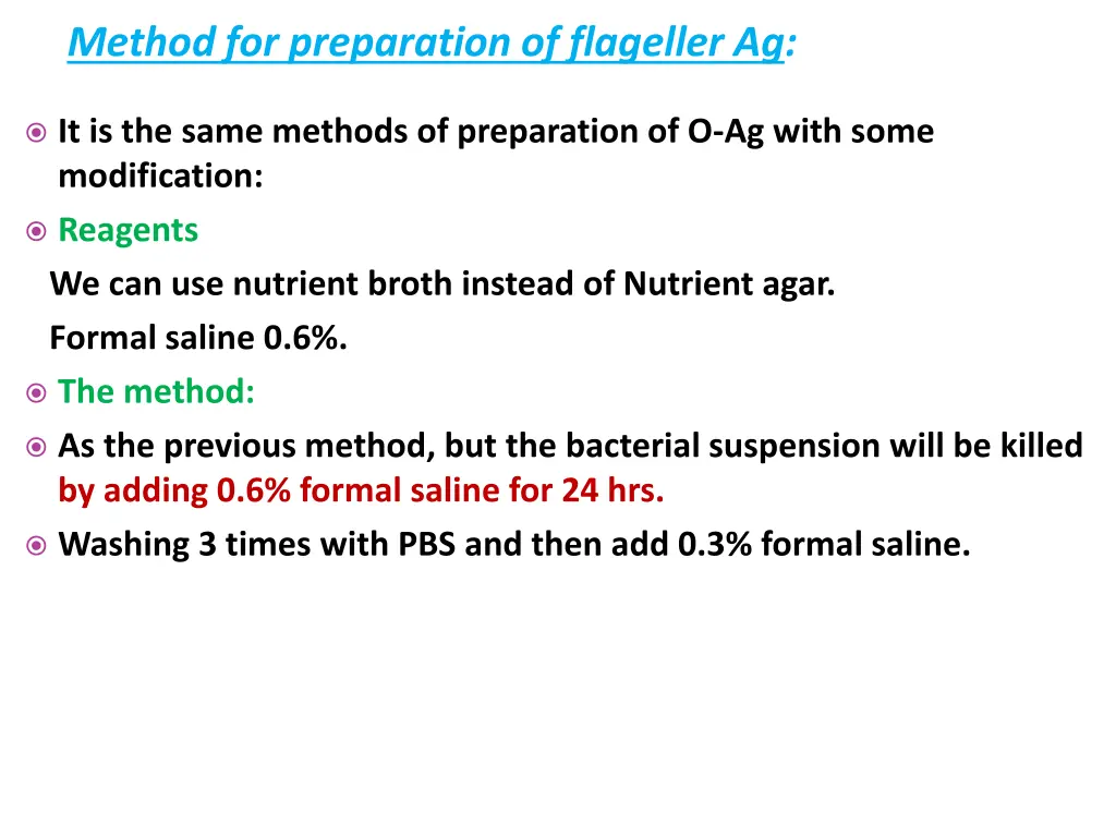 method for preparation of flageller ag