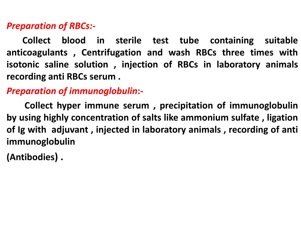 preparation of rbcs collect anticoagulants