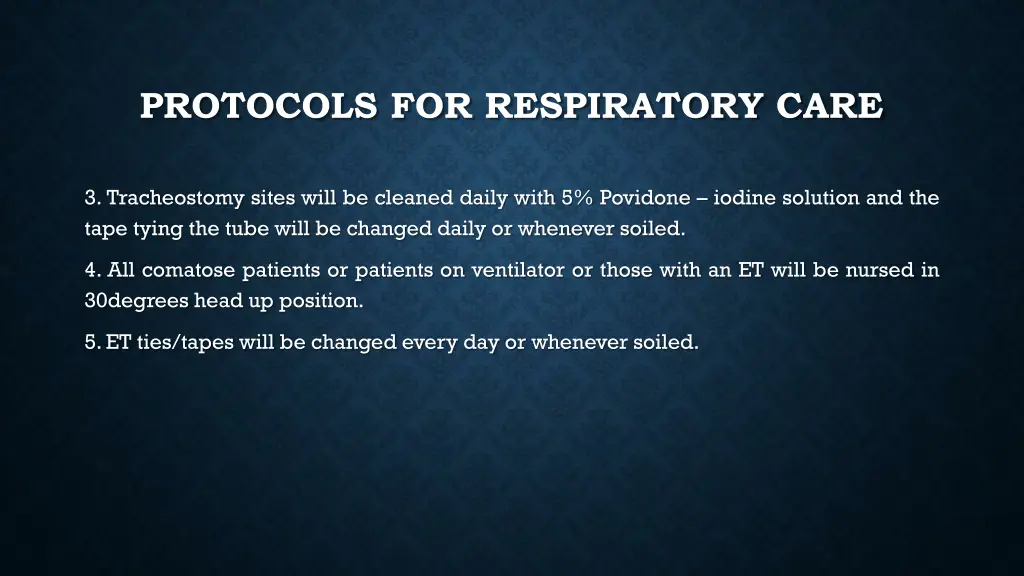 protocols for respiratory care 1