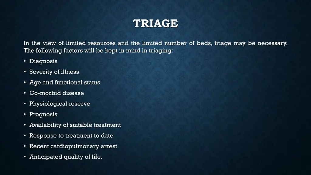 triage