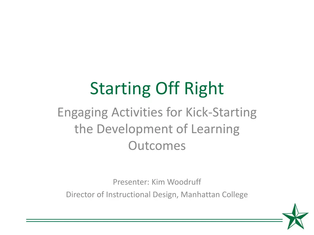 starting off right engaging activities for kick