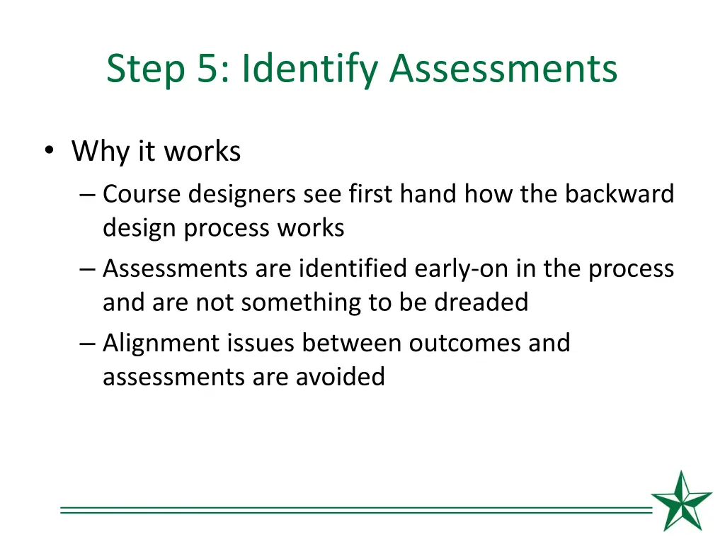 step 5 identify assessments 2