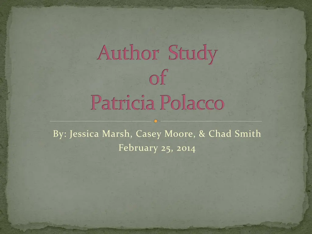 author study of patricia polacco