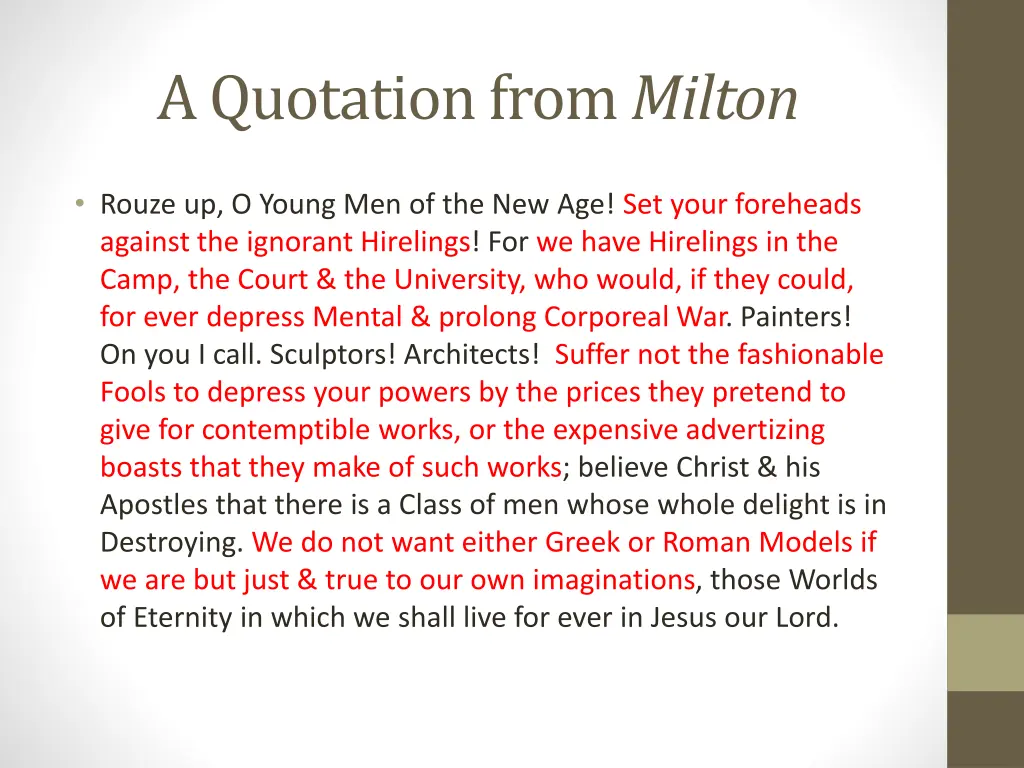 a quotation from milton