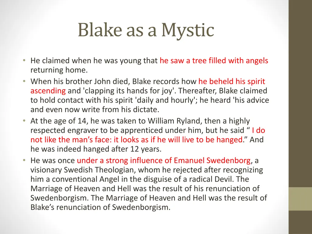 blake as a mystic