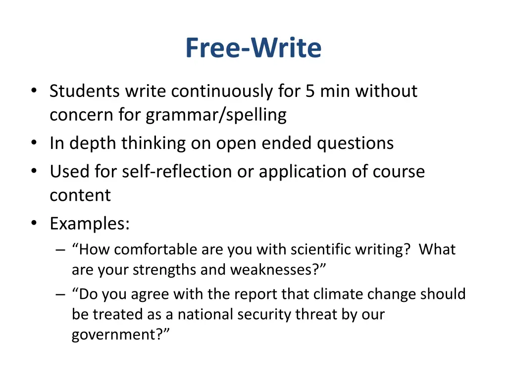 free write