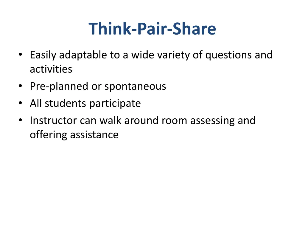 think pair share