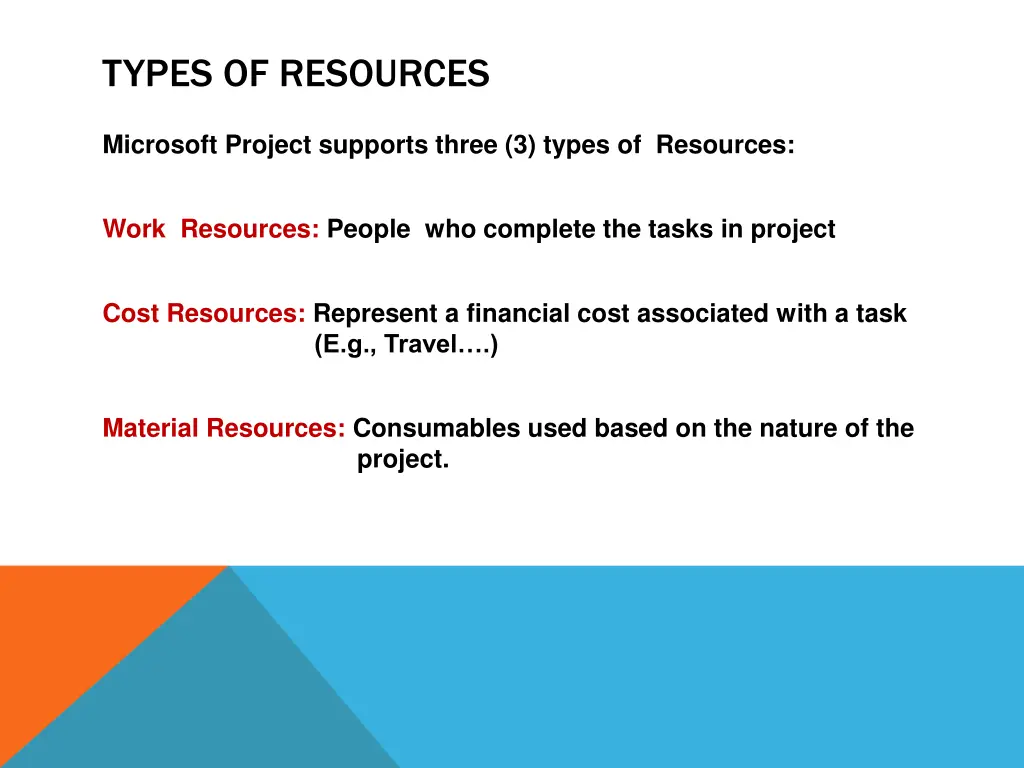 types of resources