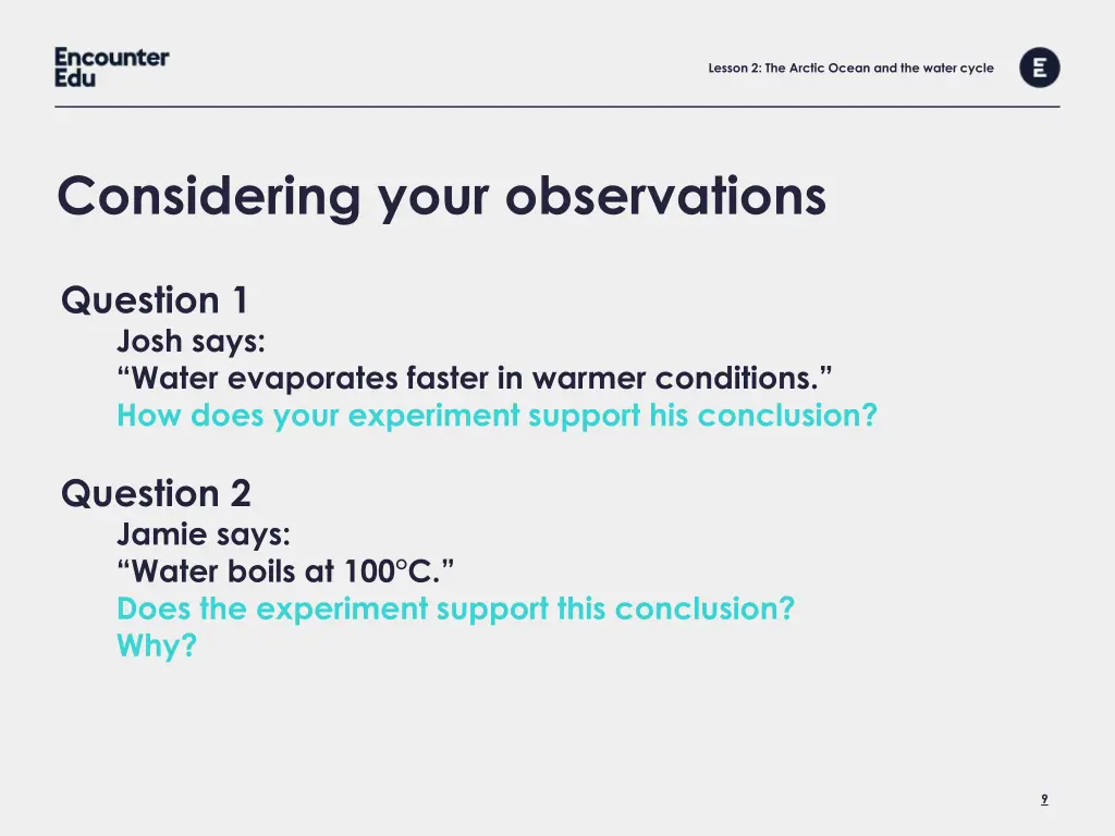 lesson 2 the arctic ocean and the water cycle 8