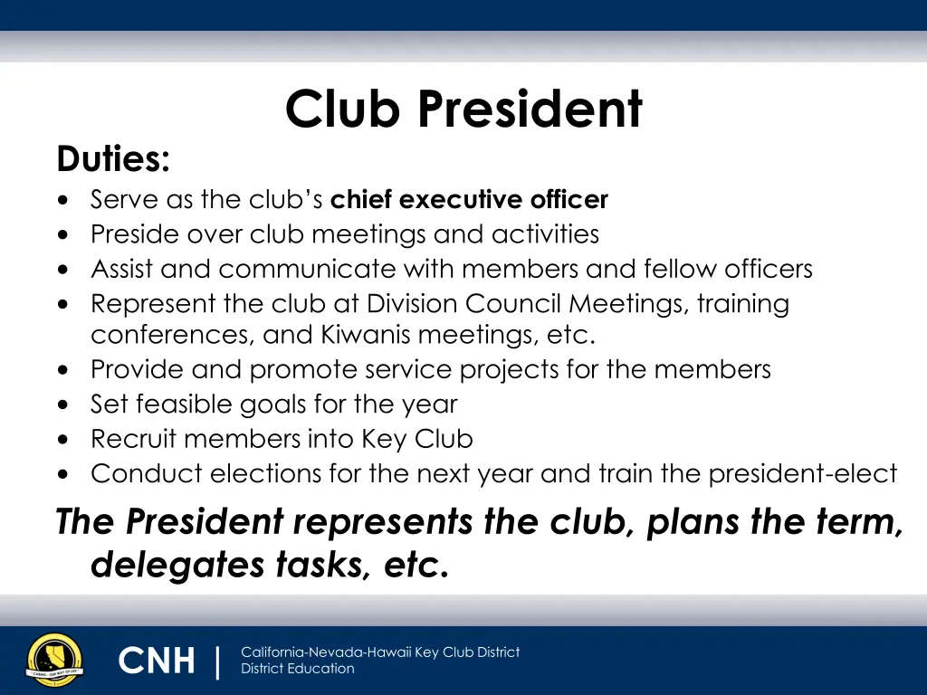 club president