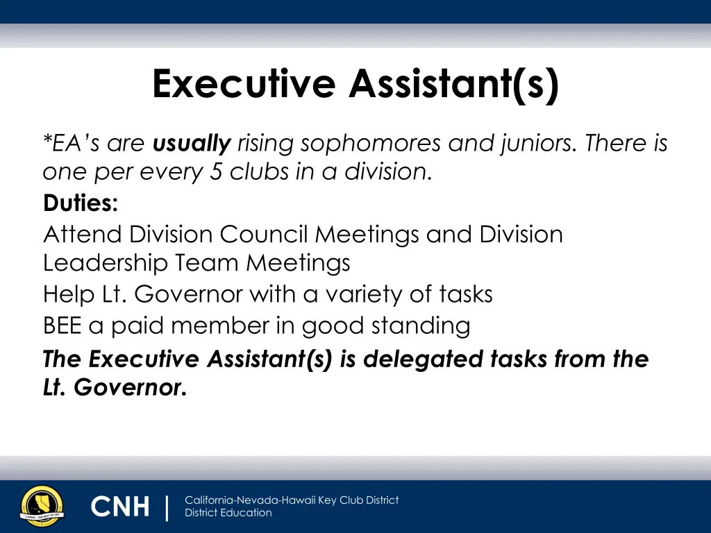 executive assistant s