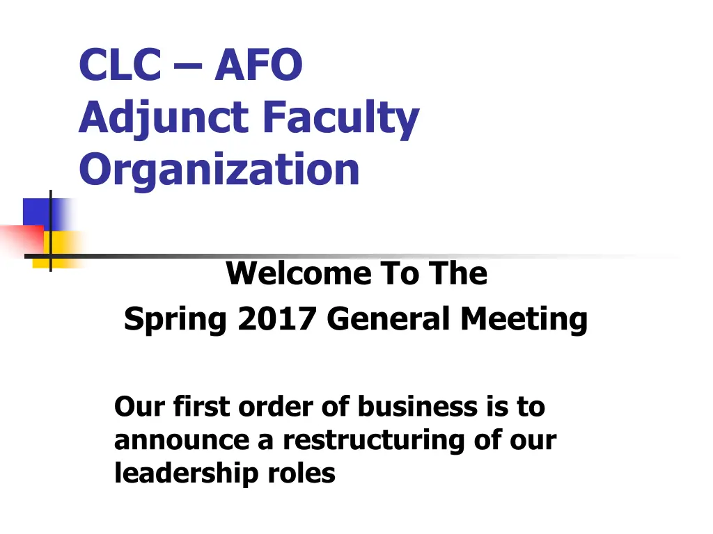 clc afo adjunct faculty organization
