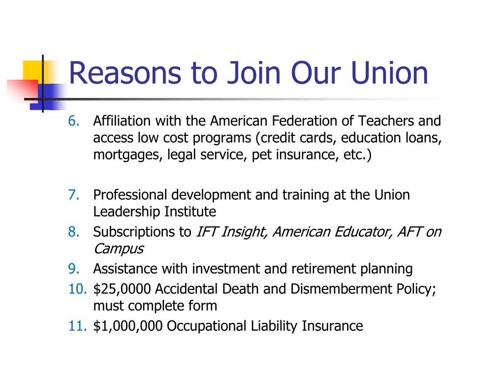 reasons to join our union 1