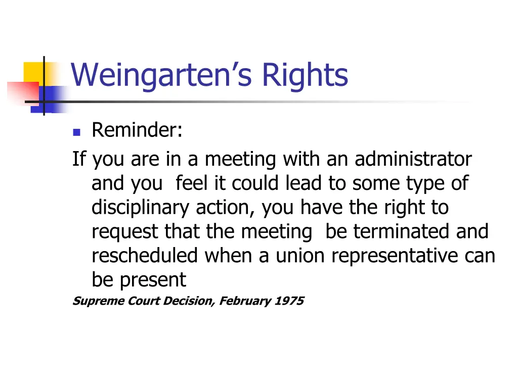 weingarten s rights