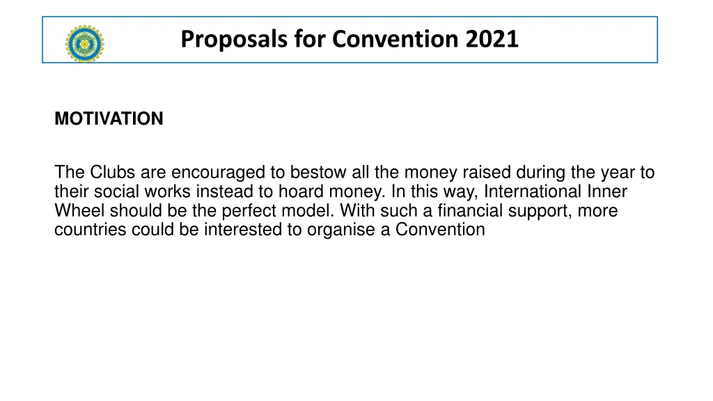 proposals for convention 2021 23