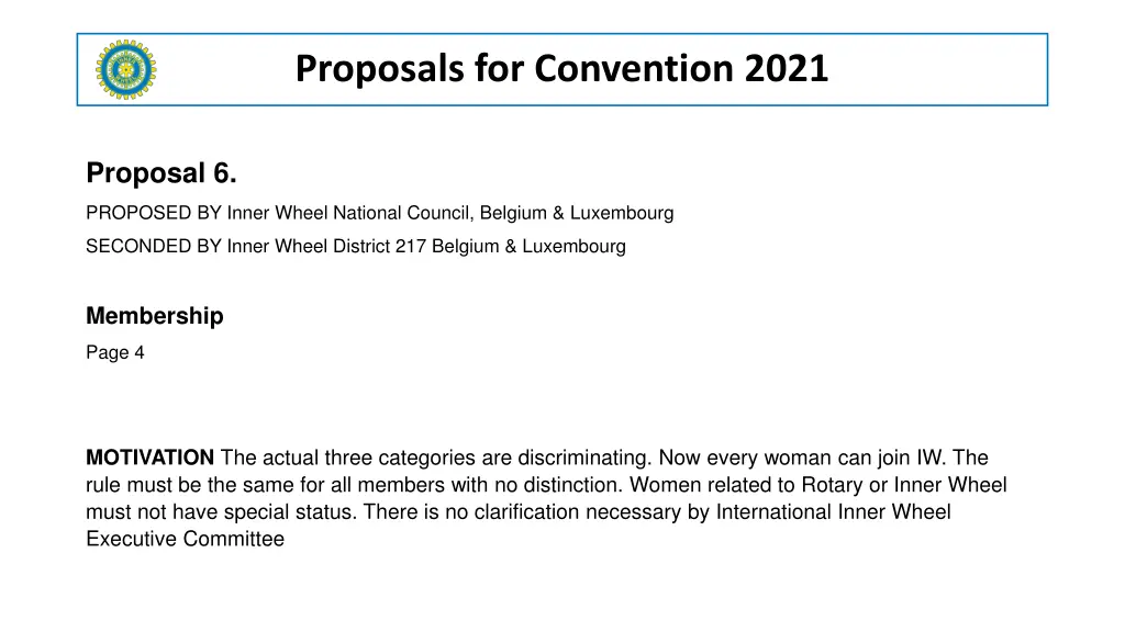 proposals for convention 2021